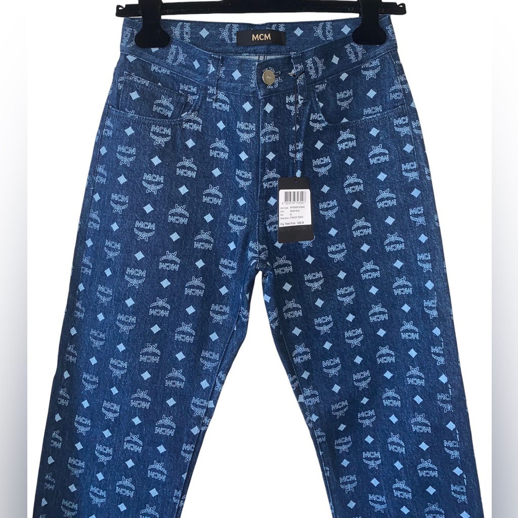 Rarenwt Mcm Logo Jeans